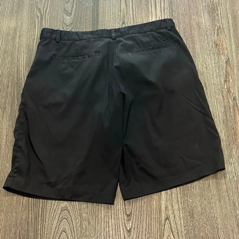 Nike Golf Mens Dri-Fit Tour Performance Short Mid Rise Flat Front Black Size 36